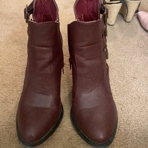 Maroon boots